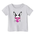 thumbnail image 3 of PMVFHDE T-Shirts Graphiques pour Filles Tunique T-Shirt pour Filles Hauts d'Été pour Fille Robe T-Shirt Tendance d'Été pour Filles T-Shirt Imprimé de Pâques pour Fille Col Rond Manches Courtes Blanc, 12-13 Ans, 3 of 3