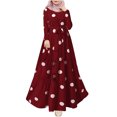 thumbnail image 2 of TopLLC Longues Robe à Manches à Col Rond la Mode Robe d'Hiver pour Femme Grande Taille Décontractée Col Rond Ample Aguichant Robe Imprimée à Manches Longues Robe pour Femme, 2 of 9