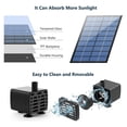 thumbnail image 3 of 2.5W Solar Fountain Pump,with 6Nozzles And 4ft Water Pipe,Solar Powered Pump For Bird Bath,Pond,Garden And Other Places ,Multi-Install Methods, 3 of 7