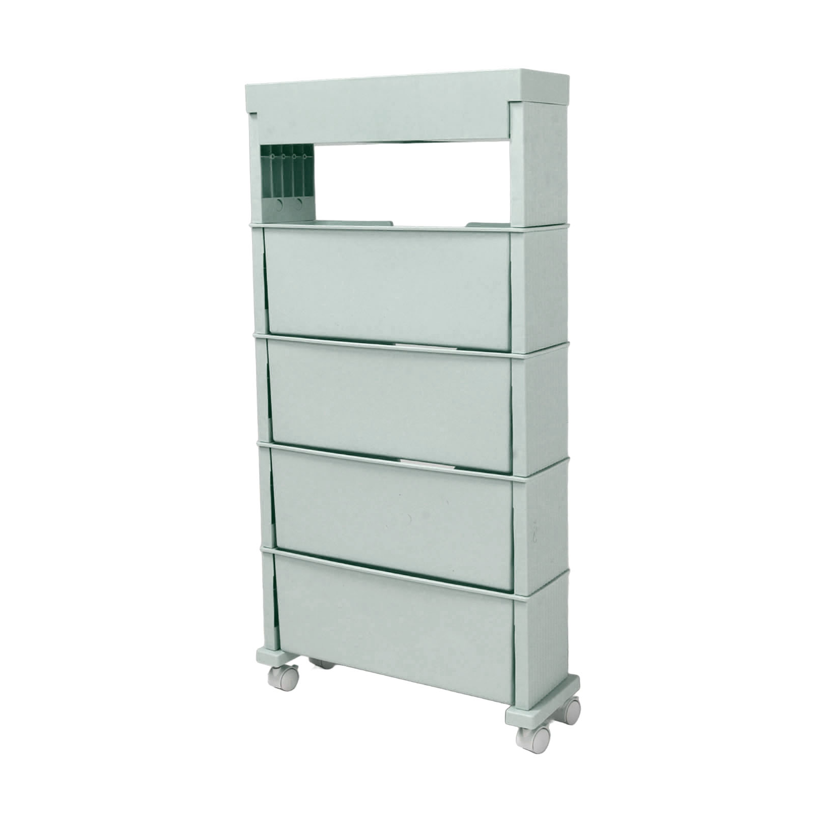 Mobile Bookcase Multi Layers Large Capacity Movable Book Storage Shelf for Classroom Bedroom