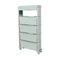 thumbnail image 1 of Mobile Bookcase Multi Layers Large Capacity Movable Book Storage Shelf for Classroom Bedroom, 1 of 7