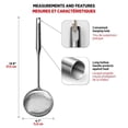 thumbnail image 4 of Starfrit Stainless Steel Asian Style Skimmer, Long Handle for Heat Protection, Ideal for Frying, Broths, Noodles, Vegetables, Seafood, Easy to Store, 14.8 in, 4 of 6