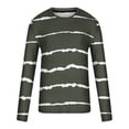 thumbnail image 5 of FAIWAD Long Sleeve Shirts for Men Striped Print Round Neck Tee Tops Comfort Workout Tunics Clothes, 5 of 5