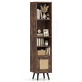 thumbnail image 1 of Gymax 6-Tier Tall Narrow Bookcase 54 Inches Slim Storage Cabinet w/ Adjustable Shelf, 1 of 10