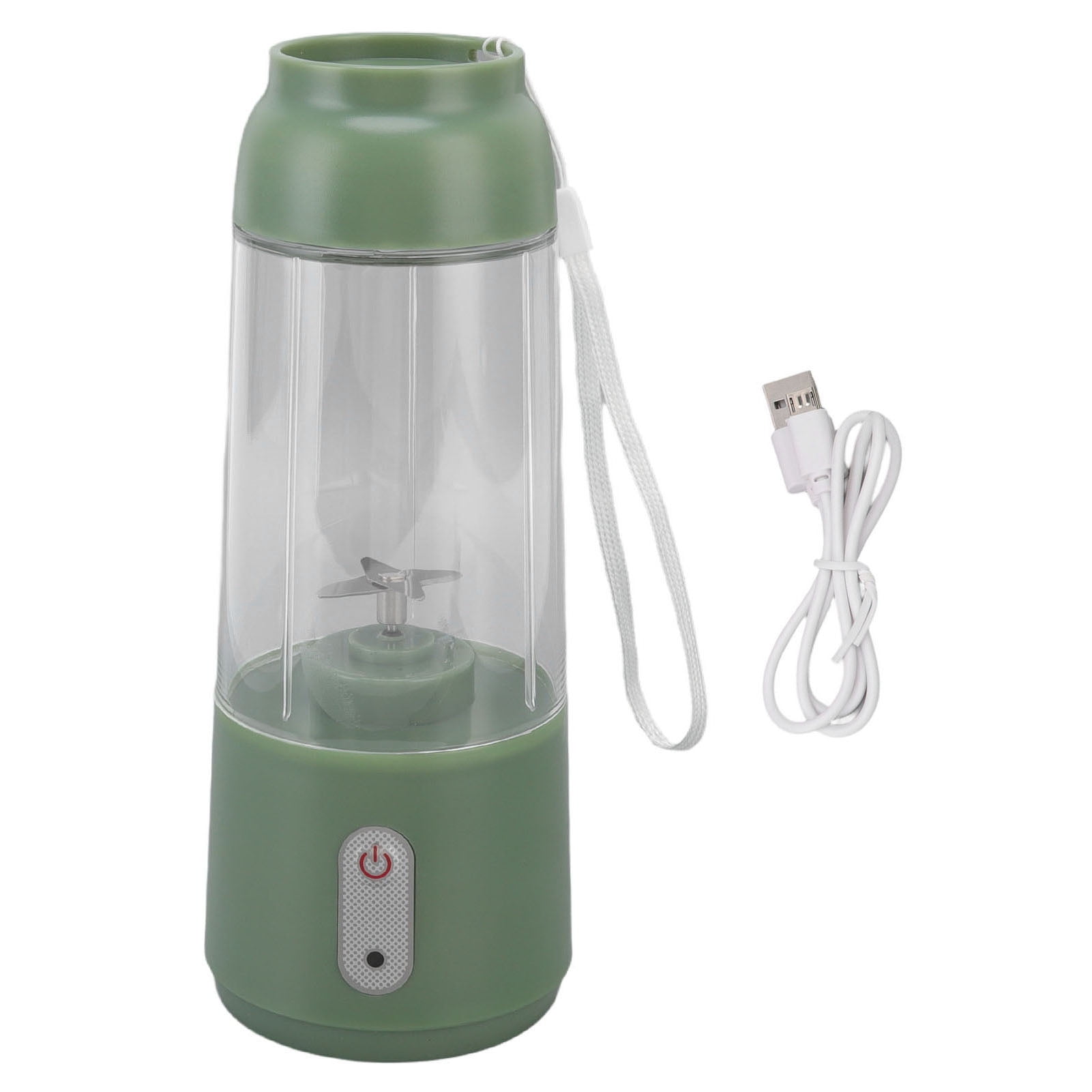 Personal Blender 300ML USB Charging Wireless Blender Portable Blender with Stainless Steel Blade for Shakes Smoothies Light Green