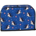 thumbnail image 2 of Toaster Cover 2 Slice Cartoon Shark Dustproof Bread Maker Cover Fingerprint Bakeware Protection Wide Slot Toaster Bag Reusable Kitchen Small Appliance Cover TC278, 2 of 6