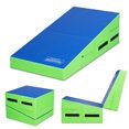 thumbnail image 1 of Costway Pliant Gymnastique Tumbling Mat Incline Cheese Coin Exercice Coussin W / Poignées, 1 of 10