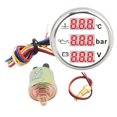 thumbnail image 2 of 3 in 1 Instrument Sensor Kit, Engine Coolant Temperature Oil Pressure Meter 12V Volt Gauge for Car Boat 52mm Digital Safe Alert, 2 of 7