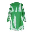 thumbnail image 4 of Jusqu'à 65 % de Rabais! Robes d'Été Mode pour Femmes 2024 Grande Taille Tempérament Doux Col en V Manches Bouffantes Couleur Unie Robe Confortable Robe Courte, 4 of 7