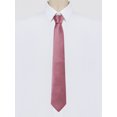 thumbnail image 2 of INSPIRE CHIC Men's Solid Color Narrow Stripes Necktie Graduation Suit Formal Ties Dusty Pink, 2 of 5