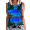 thumbnail image 2 of lSLJS Women Floral Printing Tank Round-Neck Sleeveless Block Tunic Tee Tops, Womens Tank Tops, 2 of 5