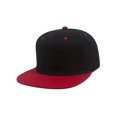 thumbnail image 1 of Top Headwear Flat Bill Adjustable Snapback Cap - Black/Red, 1 of 2