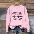 thumbnail image 1 of Meichang Sweat-Shirt pour Femmes, Chemise de la Saint-Valentin, Manches Longues, Cœur d'Amour, Imprimé Tendance, Col Rond, Décontracté, Printemps, 1 of 6