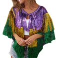 thumbnail image 1 of Veste Matelassée pour Femmes, Poncho à Armatures de Performance pour Femmes pour Carnaval et Fête, 1 of 6