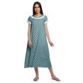 thumbnail image 1 of Moomaya Robe de Nuit à Manches Courtes Imprimée pour Femmes en Coton, 1 of 5