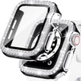 thumbnail image 1 of LEIXIUER for Apple Watch case 41mm with Tempered Glass Screen Protector for iwatch Series 7, Bling Crystal Diamond Rhinestone Bumper Full Cover Protective Case Women Girls 41mm, 1 of 6