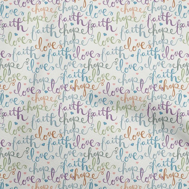 oneOone Polyester Spandex Purple Fabric Text Craft Projects Decor Fabric Printed By The Yard 56 Inch Wide