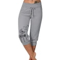 thumbnail image 1 of My Order! Georges Hiking Pants Joggers Woman Fashion Drawstring Pockets Elastic Waist Printing Capris Pants, 1 of 6