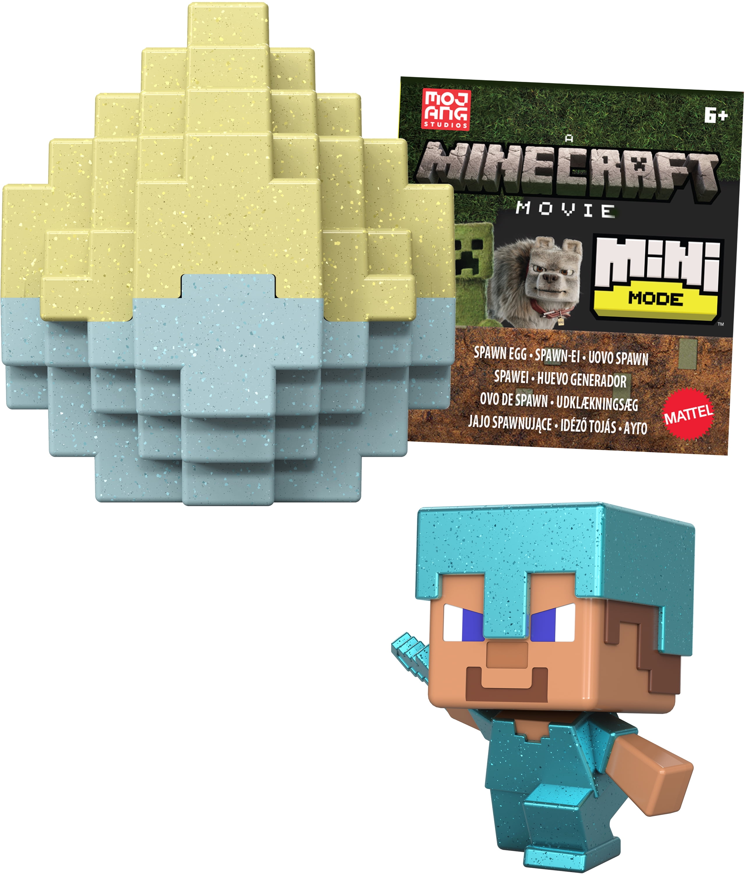 Minecraft Mini Mode Spawn Egg Steve in Shining Armor with Surprise Mini Figure Inspired the Movie