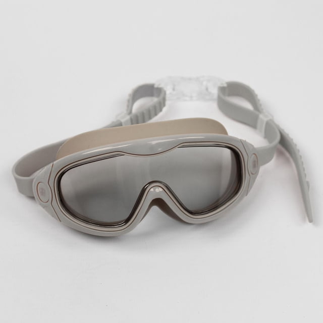 Bbluv- Masque de Natation Type Skuba en Gris Pâle avec Verres Teintés Antibuée Offrant une vision Claire à 180 Degrés, Joint en silicone Souple pour un Ajustement Confortable, Sangle Antidérapante Ajustable et Hermétique, Monture Étanche Convenant aux Lunettes de Natation pour Adultes et aux sports Nautiques.