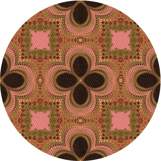 Ahgly Company Tapis d'Intérieur Ronds Transitionnels Orange Lavables à la Machine, 8 Pieds Rond