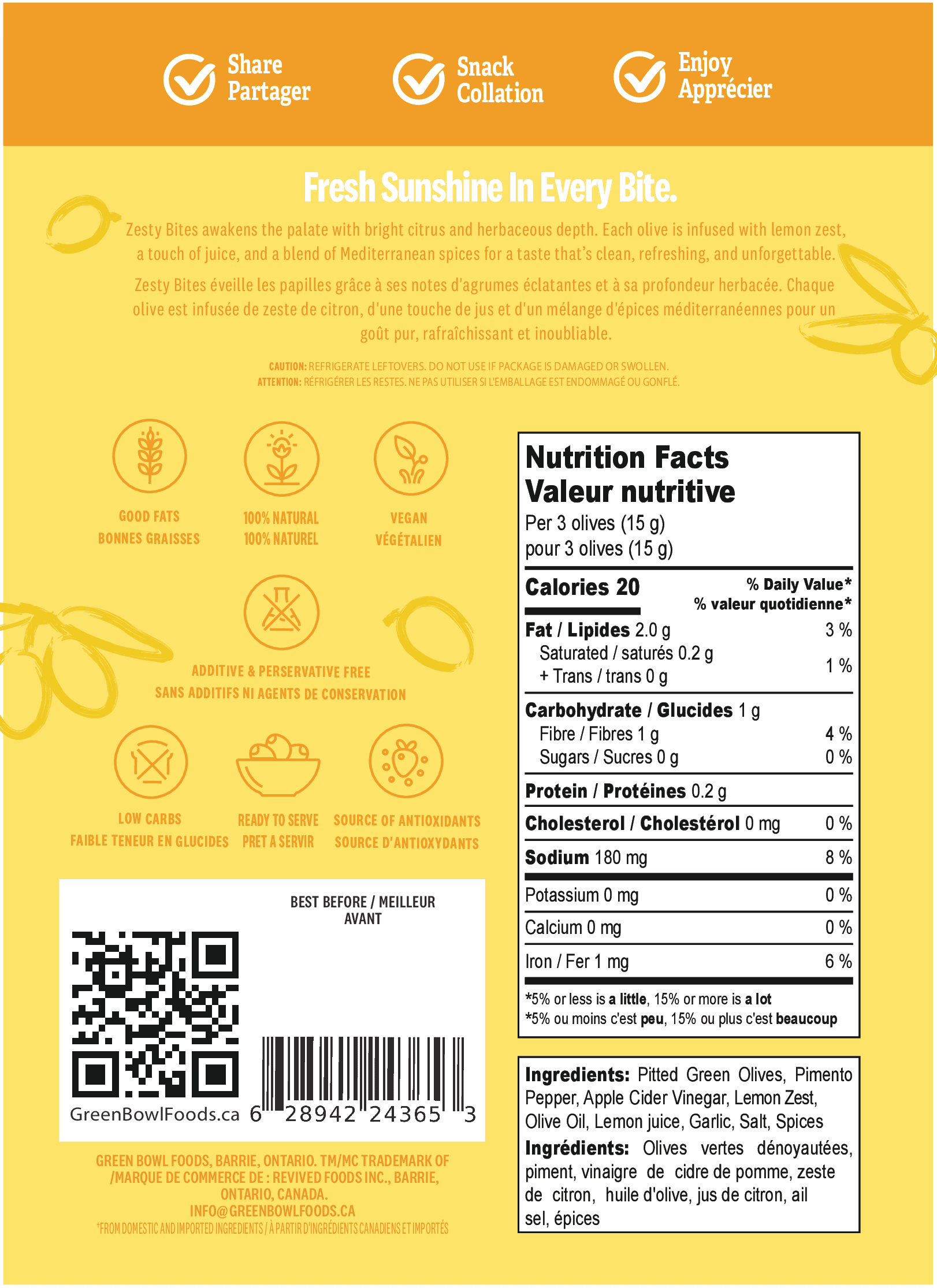 Premium Lemon Pitted Olives