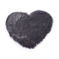 thumbnail image 2 of Heart Shaped Shaggy Faux Fur Fluffy Rug Hairy Carpet Floor Mat Home Bedroom, 2 of 5