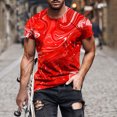 thumbnail image 2 of Birdeem Chemises pour Hommes Mode Hommes Confortables Imprimés Manches Courtes Col Rond Blouses Chemises, 2 of 12