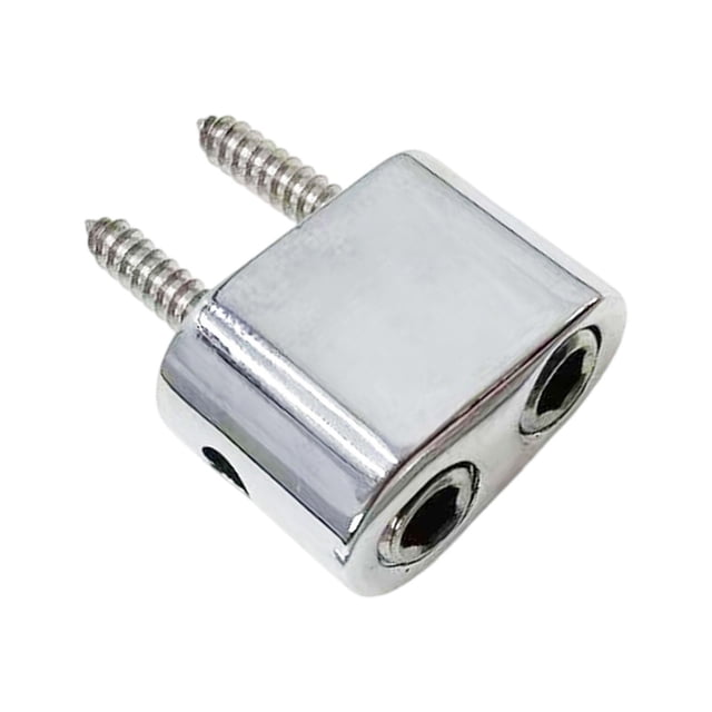 MERIGLARE Pont de Guitare Électrique Sans Tête & Ensemble de Queue Pièces de Rechange en Métal Selle Simple Accessoires de Modification de Guitare Verrouillage à Enroulement Argenté