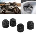 thumbnail image 4 of Stem Air Cover, Shiny Bling Valve Stem  4 Pcs  For Car For Motorcycle Silver,Black,Pink,Red, 4 of 8