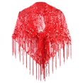 thumbnail image 1 of Châle pour Femmes, Enveloppe Décontractée à Paillettes, Cape de Soirée à Franges, Enveloppe à Paillettes, Châle de Mariée pour Rouge, 1 of 7