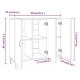 thumbnail image 4 of vidaXL Sideboard Black 90x34x80 cm Engineered Wood, 4 of 5