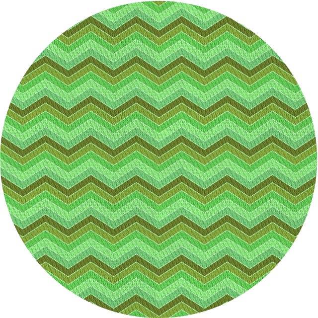 Ahgly Tapis Rond Lavable en Machine Intérieur Transitionnel Vert Émeraude, 3 Pieds Rond