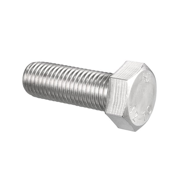 Unique Bargains Hex Screw Bolt, Metric M16x45mm 304 Stainless Steel 4.8 Grade Fully Threaded Hexagonal Screw Bolts 1 PCS