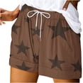 thumbnail image 1 of Plebaso Women's Summer Casual Shorts Printed Drawstring Shorts Lightweight Beach Shorts with Pockets, 1 of 5