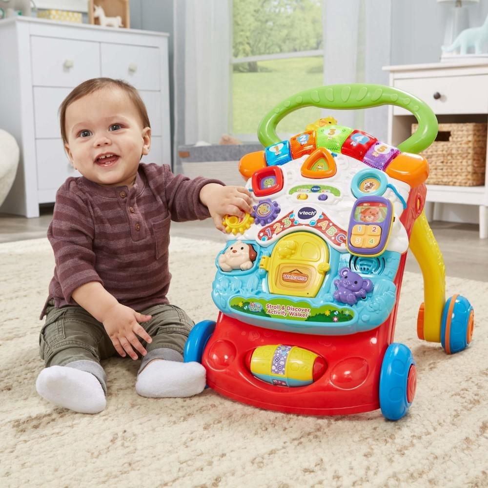 VTech Super trotteur parlant , Rouge,  Jouet évolutif pour bébés et tout-petits - Version anglaise, 9-36 Mois