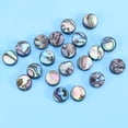 thumbnail image 4 of 20pcs Natural Abalone Shell Beads Flat Round Abalone Shell Loose Beads Spacer Bead for Earring Necklace Bracelet Jewelry Making 8MM, 4 of 8