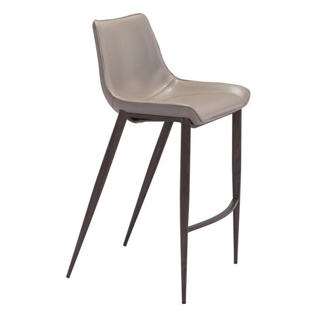ZUO Chaise de Bar Magnus (Lot de 2) Gris & Noyer