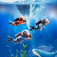 thumbnail image 4 of Freshwater Blue Fat Diver  Small Cartoon Aquarium Ornament and Toy  Great for Freshwater Tanks  Floating Fish Tank Decorations, 4 of 4