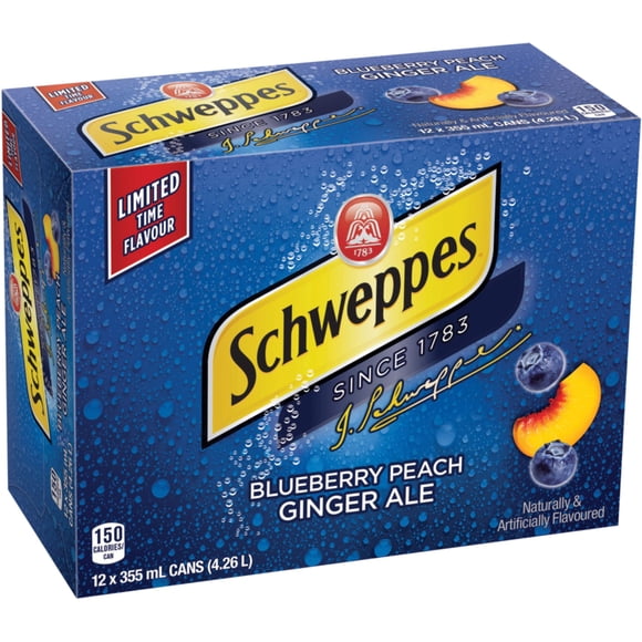 Discontinued Schweppes Blueberry Peach 12x355ml