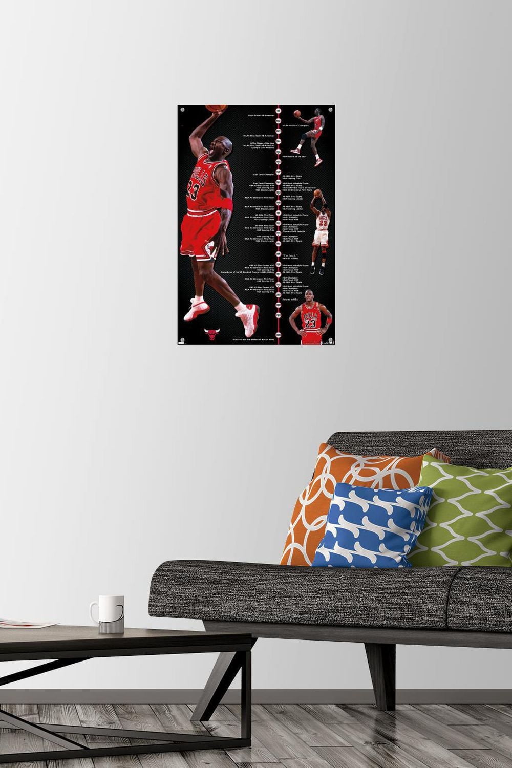 Michael Jordan - Timeline Wall Poster, 22.375" x 34" Framed