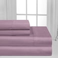 thumbnail image 2 of Oxford Collection 600 Thread Count Deep Pocket Egyptian Quality Cotton Solid Sheet Set (Twin Extra Long, Purple), 2 of 3