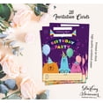 thumbnail image 5 of Darling Souvenir Purple Birthday Invitation Card Printable Fill or Write In Blank Invites Party Supplies Pack Of 28 5 x 7 Inches, 5 of 5