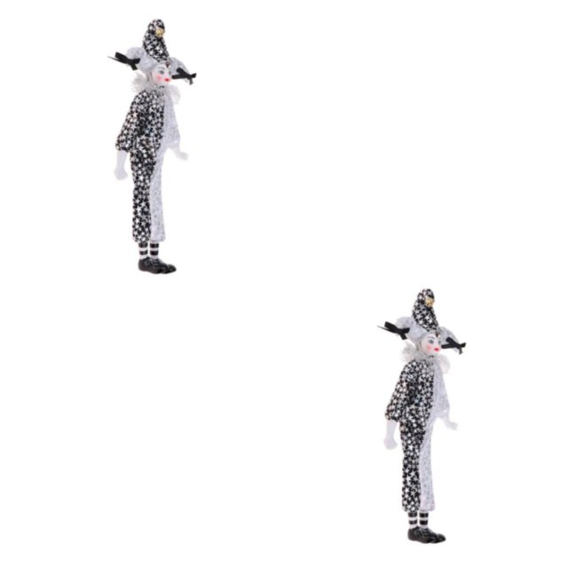 Redempat 1/2/3/5 Exquisite Porcelain Clown Doll Halloween Christmas Decoration Collectible Souvenir Type 2 2PCS