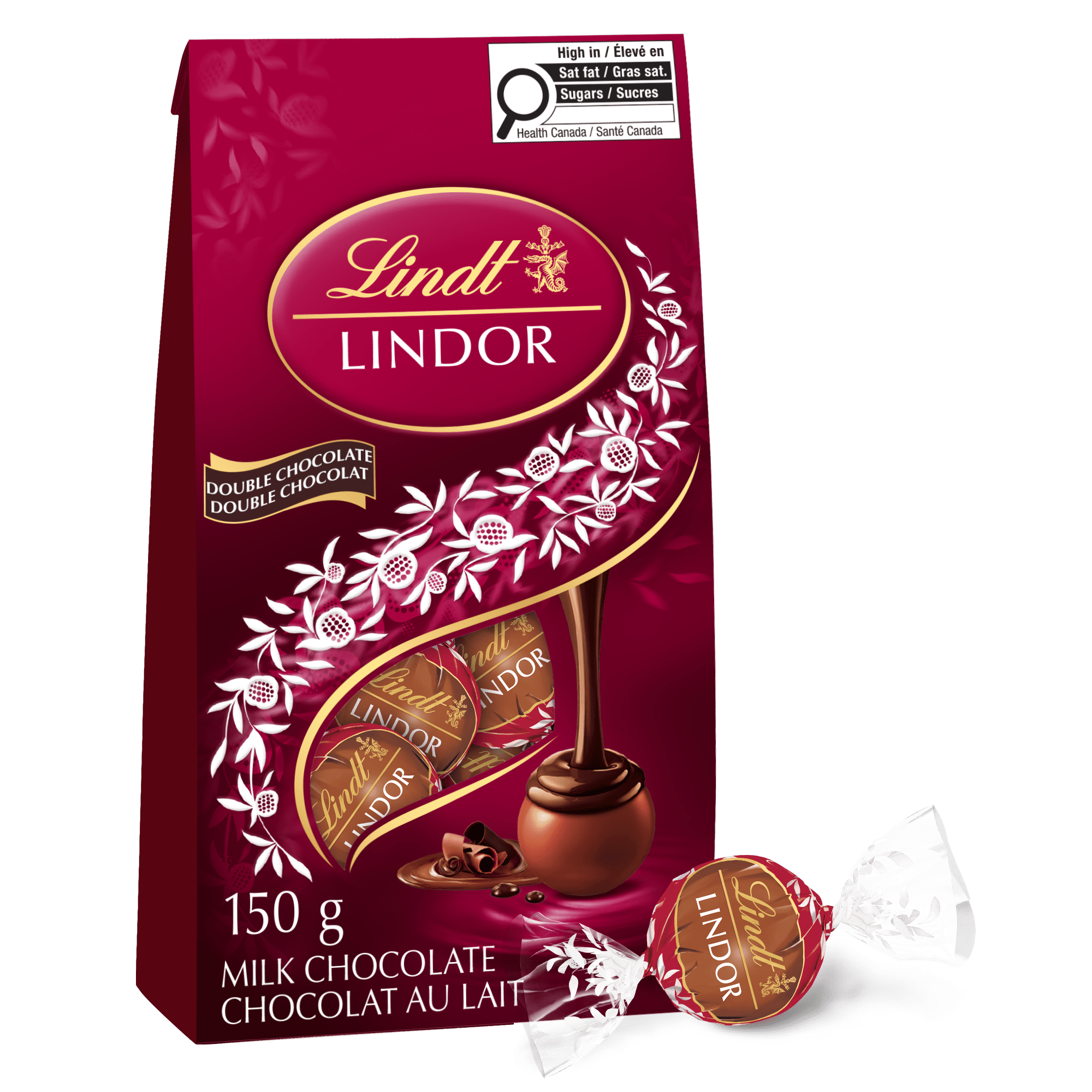 Lindt LINDOR Double Chocolate Truffles, 150-Gram Bag