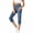 Navy#jeans women capri, variant on SZJXBUY Denim Capri Jeans for Women Summer Casual Elastic Waist Pull on Pants Stretch Straight Leg Cropped Jean Pant with Pockets Dark Blue,XL