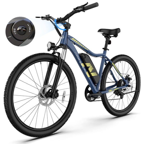 ZDZA Electric Bike for Adults, 1000W Peak Motor 40KM/H E-Mountain Bike 27.5'' Tire, 48V Removable Battery, 7-Speed Ebike UL2849
