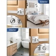 thumbnail image 3 of Poignées de Porte en Nickel Satiné, Levier d'Intimité Intérieur, Boutons de Porte en Nickel avec Verrou, Leviers de Porte, Poignée pour Chambre et Salle de Bain, Réversible, 3 of 7