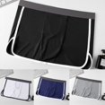 thumbnail image 3 of MYG Men Sexy Underwear Dress Open Crotch Breathable Boxers Button Adjust Bulge Pouch, 3 of 9