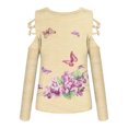 thumbnail image 5 of Haut Blouse Chemise Sans Bretelles à Manches Longues Croisées à Col Rond pour Femme avec Imprimé, 5 of 5